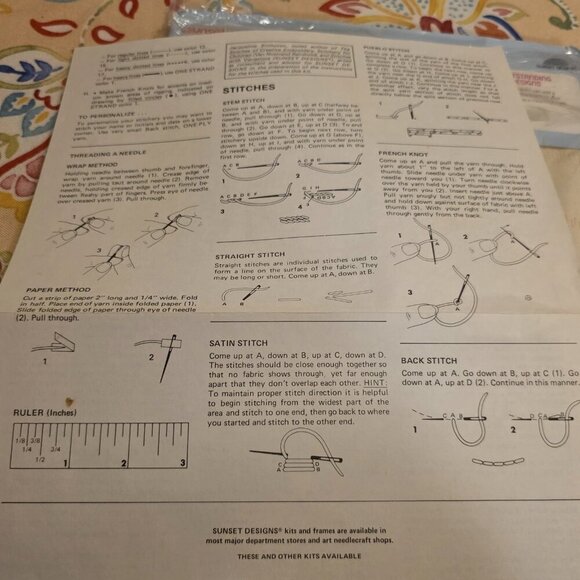 VTG Sunset Stichery Safe Harbor Sailing Scene Needlepoint Embroidery Kit New - Picture 11 of 13